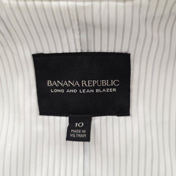 Banana Republic Woman’s Long and Lean Blazer Light Blue Size 10 - Picture 7 of 10